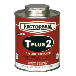Rectorseal 23431 T Plus 2 Pipe Thread Sealants, 1 Pint Can, White (1 Can)