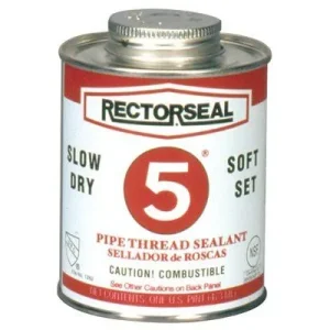 Rectorseal 25300 No. 5 Pipe Thread Sealants, 1 Quart Can, Yellow (1 Can)