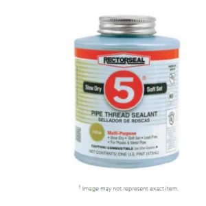 Rectorseal 25431 No. 5 Pipe Thread Sealants, 1 Pint Can, Yellow (1 Can)