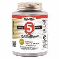 Rectorseal 25551 No. 5 Pipe Thread Sealants, 1/2 Pint Can, Yellow (1 Can)
