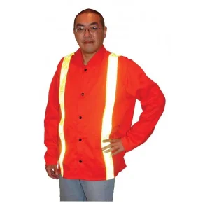 Tillman 6230DRT 30″ Hi-Vis Orange Welding Jacket with Reflective Tape (1 Jacket)
