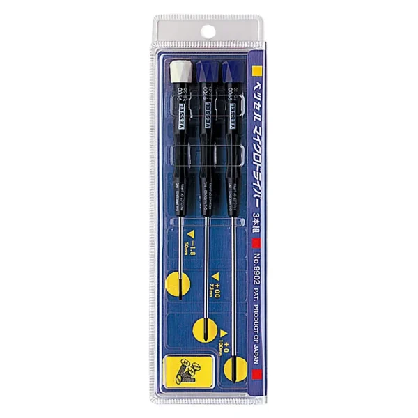 Vessel Micro Screwdriver 3 Piece Set 9902E
