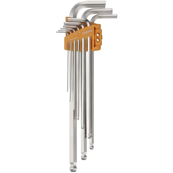Vessel Ball Point Hex L-Key Wrench 9 Piece Set 8309BPLU