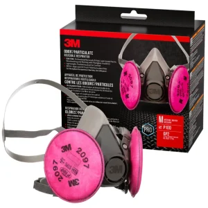3M Odor/Particulate Reusable Respirator, P100, Size Medium 6297P1-DC