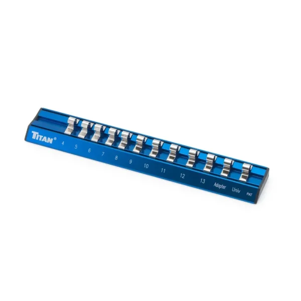 Titan Tools 1/4 in. Drive Metric Magnetic Aluminum Socket Rail 36098