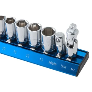 Titan Tools 1/4 in. Drive Metric Magnetic Aluminum Socket Rail 36098