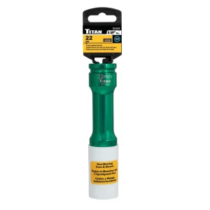 Titan Tools 1/2 in. Drive x 22 mm XL Lug Nut Socket 21122