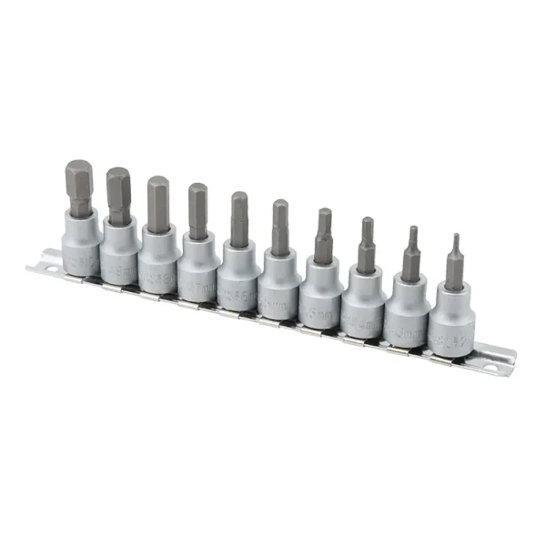 Titan Tools 10 pc. 3/8 in. Drive Metric Hex Bit Socket Set 16170