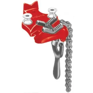 Ridgid 40180 Bottom Screw Bench Chain Vises, 1/8 in – 4 in Pipe Cap 1 EA