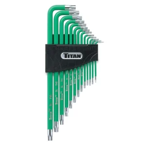 Titan Tools 13 pc. Tamper Resistant Star Extra Long Key Set 12715