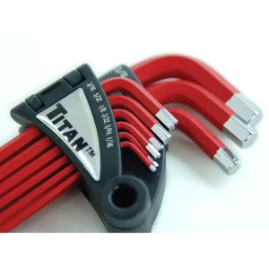 Titan Tools 13 pc. SAE Extra Long Non Slip Hex Key Set 12713