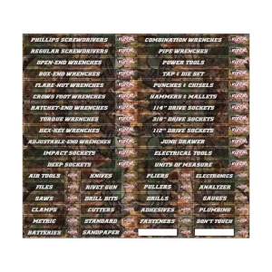 Viper Tool Storage Magnetic Toolbox Labels Pre-Printed Mossy Oak VMLMOSSPP