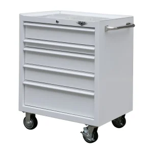 Viper Tool Storage 30 in. W x 41 in. H 5-Drawer 18G Steel Rolling Cabinet White V300541WHR