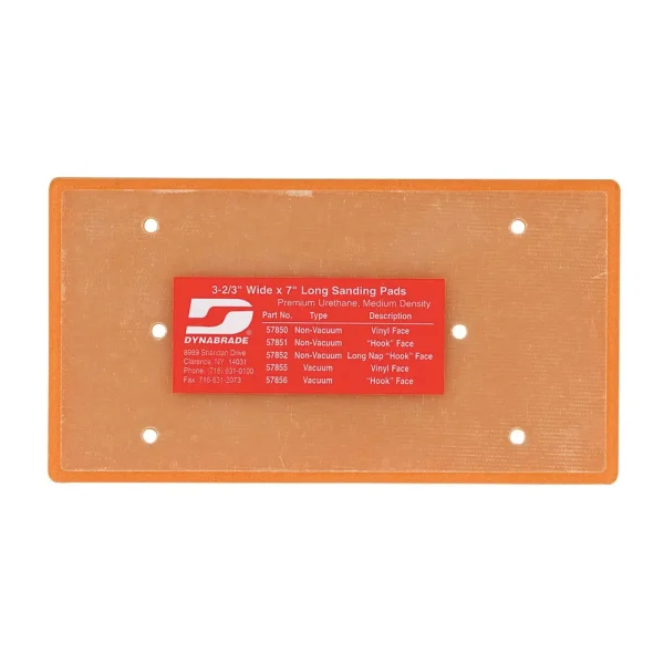 Dynabrade 3-2/3 in. W x 7 in. L Non-Vacuum Dynabug Disc Pad Vinyl-Face 57850