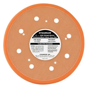 Dynabrade 8 in. Dia. Vacuum Disc Pad Hook-Face Short Nap 56237