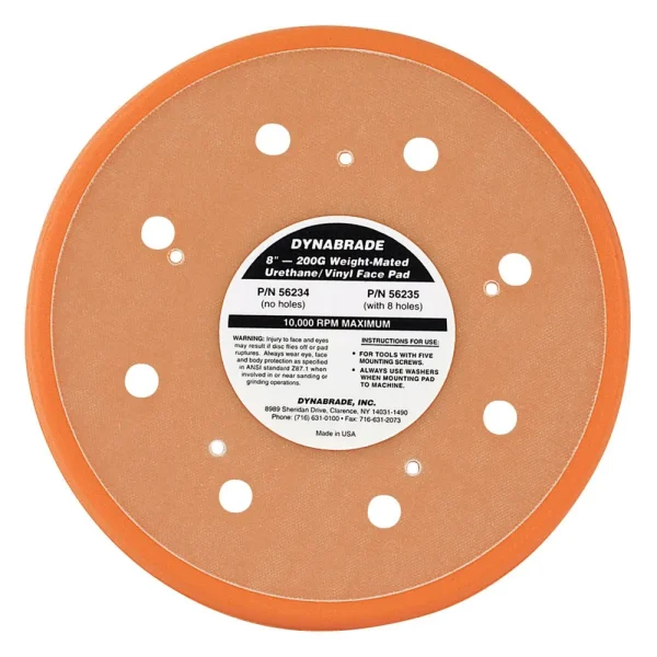 Dynabrade 8 in. Dia. Vacuum Disc Pad Vinyl-Face 56235