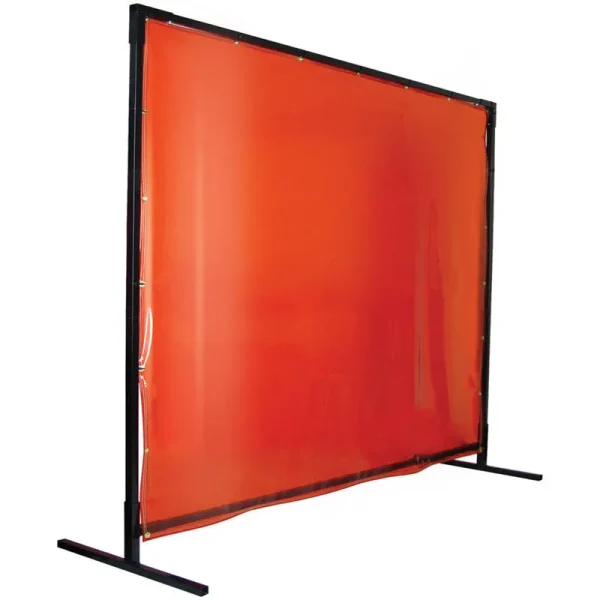 Black Stallion Heavy-Duty Welding Screen – 14 Mil Orange Vinyl
