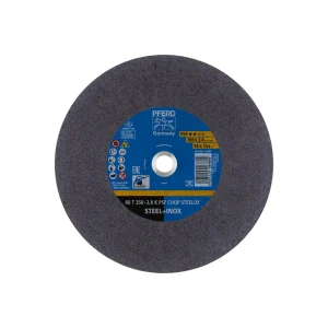 PFERD 64498 Large Diameter Cut-Off Wheel 14″ x 7/64 x 1, PSF CHOP STEELOX, K, Aluminum oxide, 10/BOX