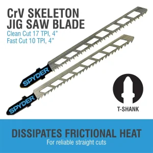 Spyder Products 12 Piece Double Skull Metal-Wood Jigsaw Blades 300065