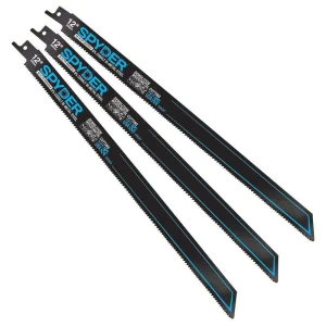 Spyder Products 3 Piece Black Series Bi Metal Reciprocating Saw Blades 10/14 – 12 in. 200307