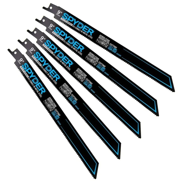 Spyder Products 5 Piece Black Series Bi Metal Reciprocating Saw Blades 10/14 – 9 in. 200305