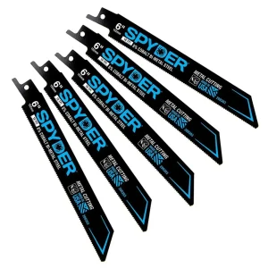 Spyder Products 5 Piece Black Series Bi Metal Reciprocating Saw Blades 18 – 6 in. 200303