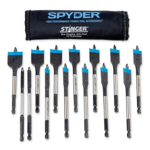 Spyder Products 14-Piece Spade Bit Set with Pouch 11001