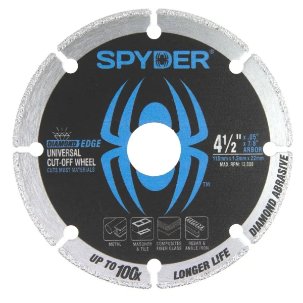 Spyder Products Diamond Cut-Off Wheel 4-1/2 in. 14001