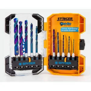 Spyder Products 10 Piece Mach-Blue Hex Shank Drill Bit Set 19017