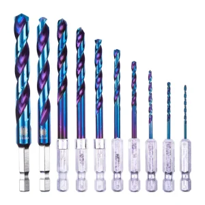 Spyder Products 10 Piece Mach-Blue Hex Shank Drill Bit Set 19017