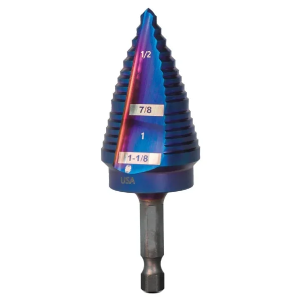 Spyder Products 16 Step Bit Mach-Blue Hex Shank 3/16 in. – 1-1/8 in. 19023