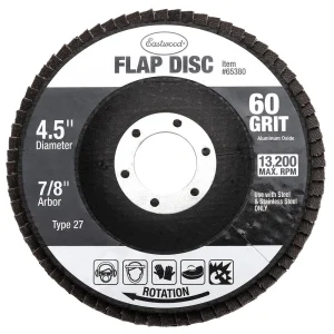 Eastwood 4.5 Inch Flap Disc – 60 Grit – 5 Pack