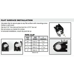 Rapid Air 1 in. Pipe Clip Fastpipe 10 Pack F2022-10
