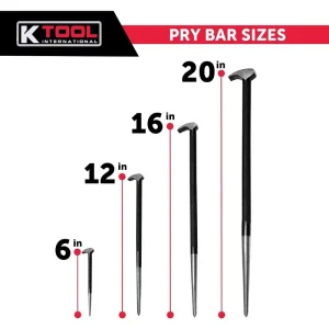 K Tool International Pry Bar Set 4 Piece Bent End KTI71600