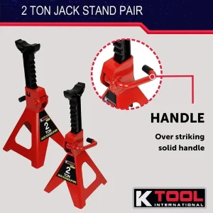 K Tool International Jack Stands 2 Ton Pair KTI61201