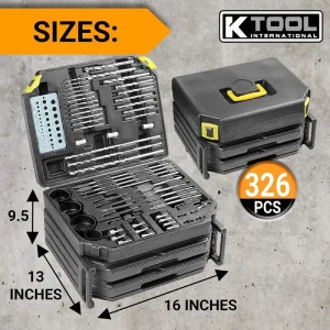 K Tool International Master Drill Bit 326-Piece Set KTI10330
