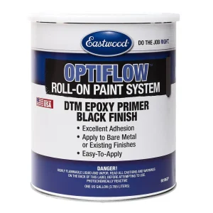 Eastwood OptiFlow Epoxy Primer Gallon and Catalyst Kit – Automotive Roll-On Paint – Black