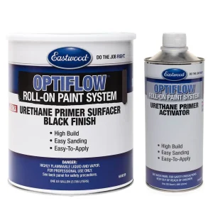 Eastwood OptiFlow Urethane Primer Gallon and Activator Kit – Automotive Roll-On Paint – Black
