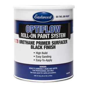 Eastwood OptiFlow Urethane Primer Gallon and Activator Kit – Automotive Roll-On Paint – Black