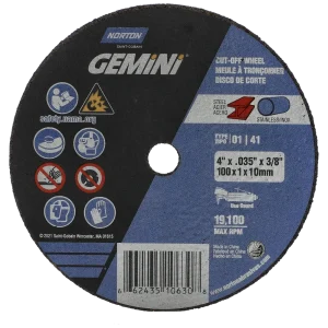 Norton 4 x .035 x 3/8 In. Gemini FC Cut-Off Wheel 60 O T01/41 25 Count