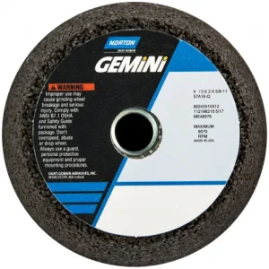 Norton Abrasives 66252809618 Gemini 57A AO Type 11 Non-Reinf Portable Snagging Wheel >3″, 6 In. Diameter, 5/BOX