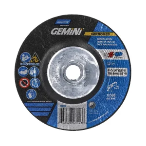 Norton 4-1/2 x 1/4 x 5/8 – 11 In. Gemini Grinding Wheel 24 S BDA T27 10 Count