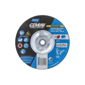 Norton 7 x 1/8 x 5/8 – 11 In. Gemini Grinding and Cutting Whl 24 R T27 10 Count