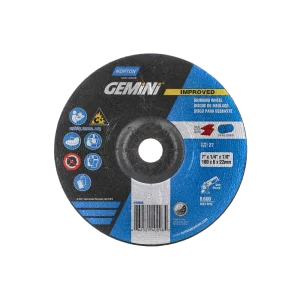 Norton 7 x 1/4 x 7/8 In. Gemini LF Grinding Wheel 24 R T27 20 Count