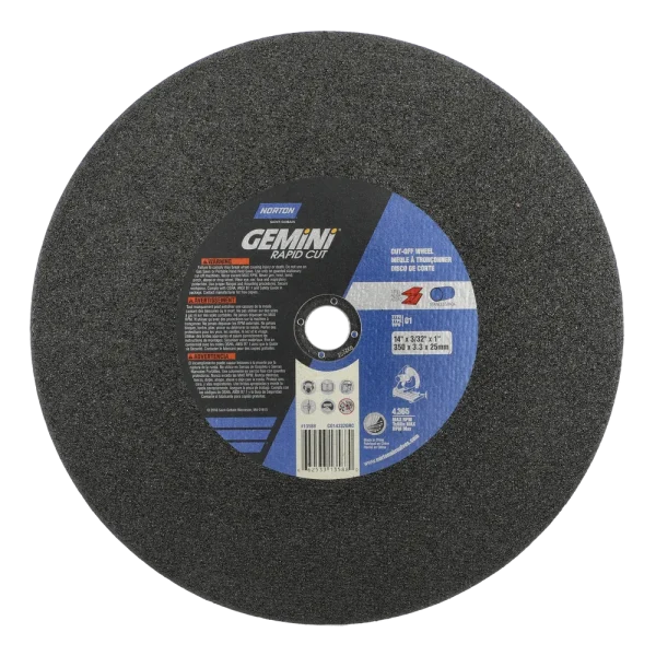 Norton 14 x 3/32 x 1 In. Gemini Rapid Cut Chop Saw Cut-Off Wheel 36 P T01/41 10 Count
