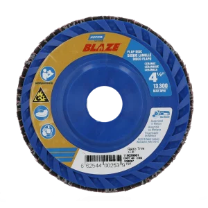 Norton 4-1/2 x 7/8 In. Blaze Plastic Flat Flap Disc T27 40 Grit R980P CA 10 Count