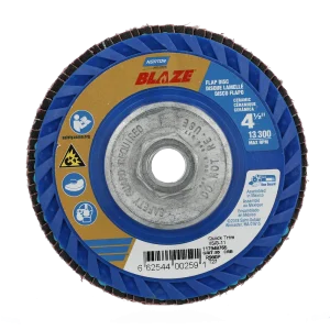 Norton 4-1/2 x 5/8 – 11 In. Blaze Plastic Flat Flap Disc T27 80 Grit R980P 10 Count