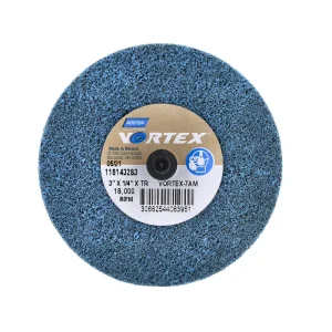 Norton 3 In. Bear-Tex Vortex Rapid Blend Non-Woven Wheel Type III AO M Grit 40 Count