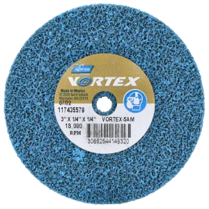 Norton 3 x 1/4 In. Bear-Tex Vortex Rapid Blend Clean Bond Non-Woven Wheel 5Den AO M Grit 40 Count