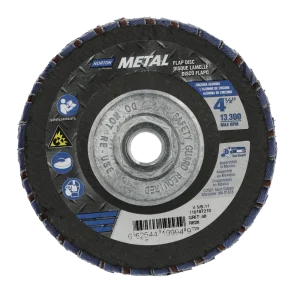 Norton 4-1/2 x 5/8 – 11 In. Metal Fiberglass Conical Flap Disc T29 P40 Grit R828 ZA 10 Count